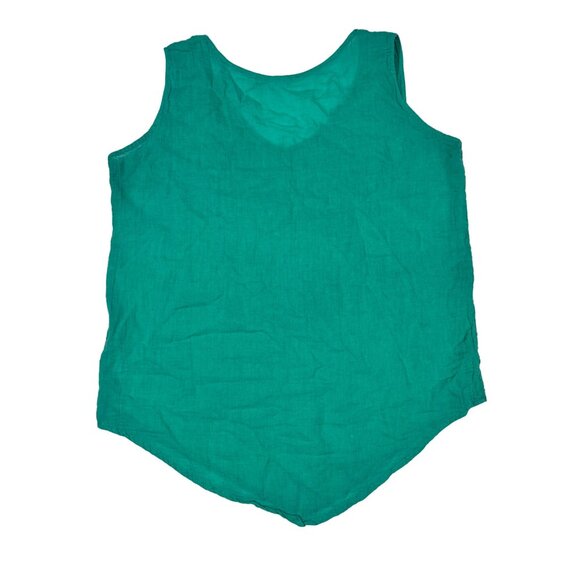 Made in Greece sleeveless handkerchief style lightweight sleeveless top size S - Picture 2 of 4